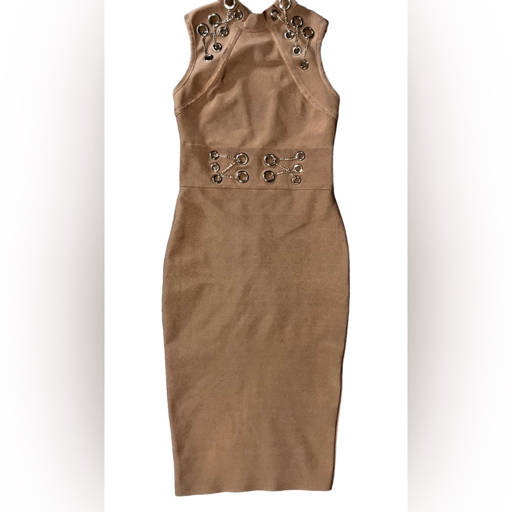 Beige Fashion Nova Midi Dress